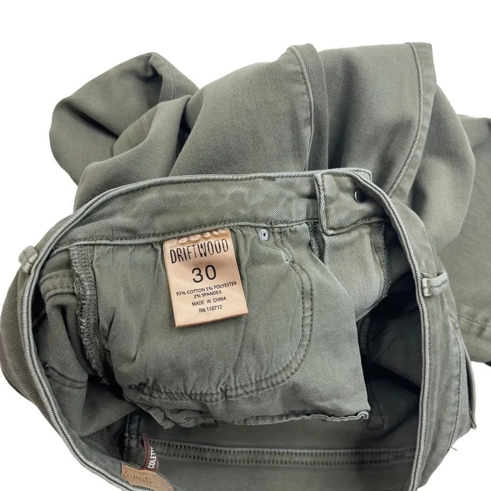 Driftwood Collette Green Cropped Denim Pants Jeans - Picture 6 of 14